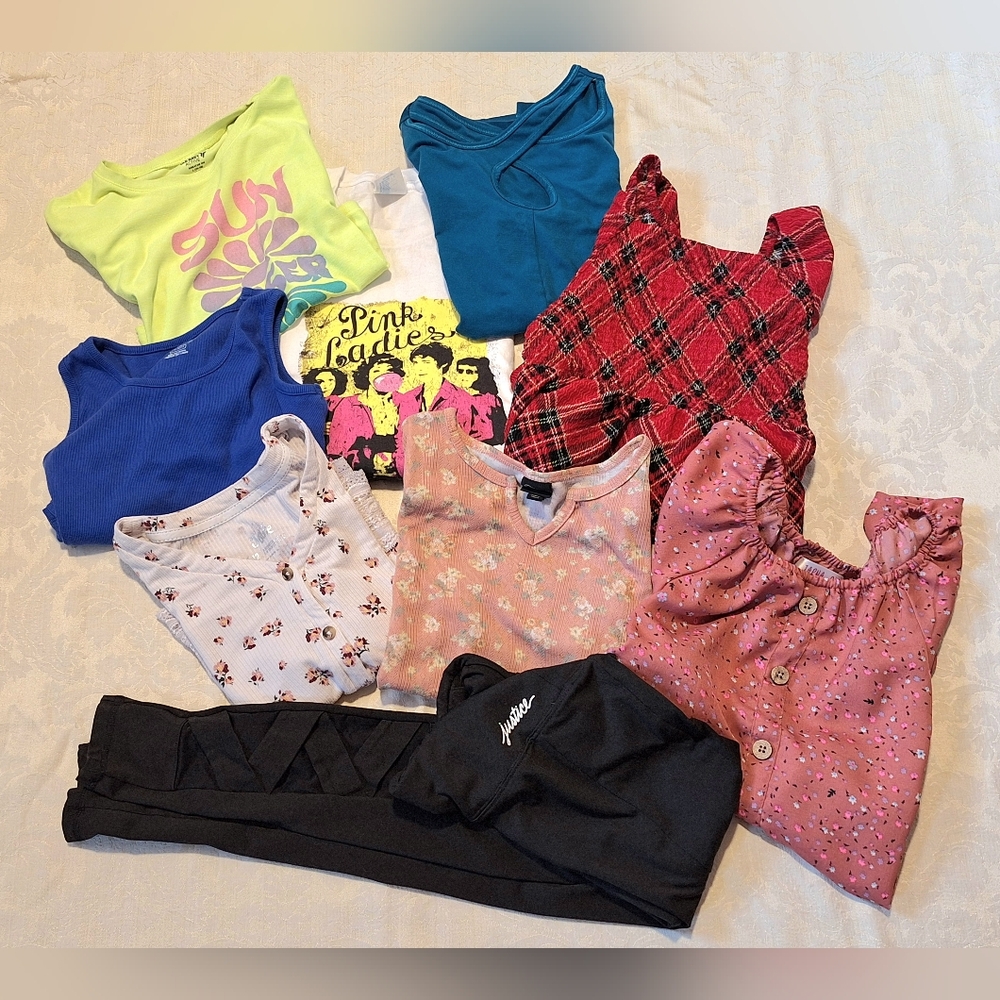 Girl's 9 piece bundle size L (10-12), Justice, Japna Girls, Place, Self Esteem +